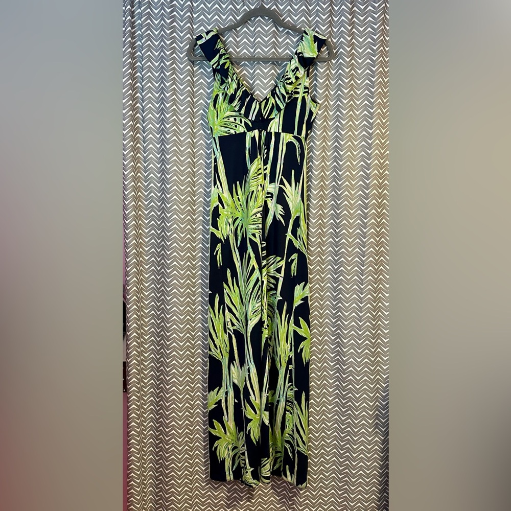 Lilly Pulitzer | Silk Palm Print Maxi Dress, size XS - Picture 5 of 8